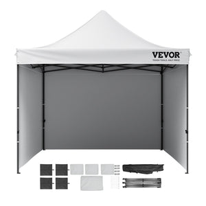Pop Up Canopy Tent 10x10 ft | Outdoor Gazebo with Sidewalls & Bag | White