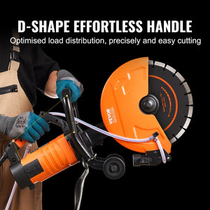 Electric Concrete Saw 30.48cm | Wet/Dry Cutter with Water Pump & Blade