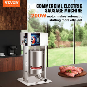 Electric Sausage Stuffer | 10L Variable Speed Stainless Steel Maker