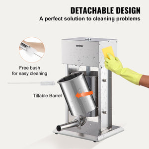 Electric Sausage Stuffer | 10L Variable Speed Stainless Steel Maker