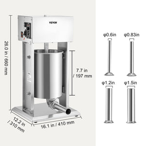 Electric Sausage Stuffer | 10L Variable Speed Stainless Steel Maker