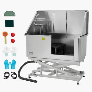 Dog Grooming Bath Tub | 127cm Electric Stainless Steel with Filter