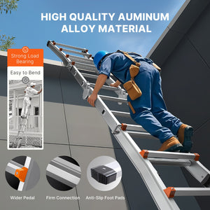 Telescoping Ladder | A-Frame 20FT Extension | Multi-Function for Home & Work