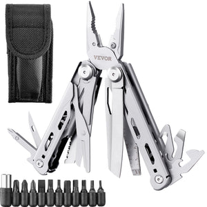 16-in-1 Multi-Tool Pliers | Folding Pocket Tool with Knife, Scissors, Saw, Screwdrivers & Sheath | Camping, Survival, Hiking
