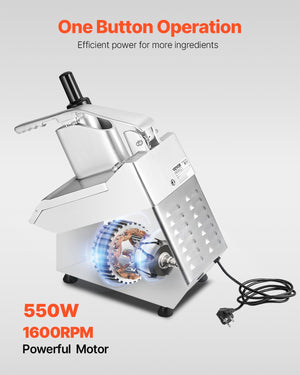 Food Processor & Chopper | 6 Stainless Steel Blades | Food-Grade Design