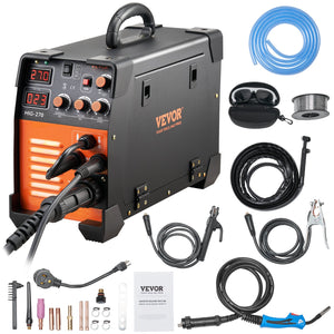 MIG Welder | MIG-270 MMA TIG IGBT DC Inverter Welding Machine | Digital Display Multi-Function Welder