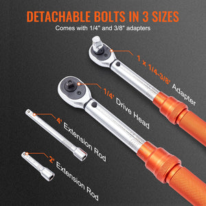 Adjustable Torque Wrench 1/4" Drive | 20-200 in.lb / 2.3-23 Nm