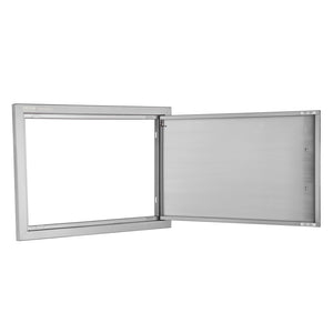 BBQ Access Door | 610x432mm Single Stainless Steel Outdoor Kitchen Door | Flush Mount for BBQ Island & Cabinets