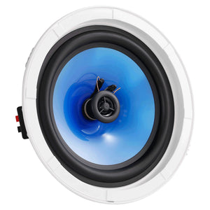In-Ceiling Speakers 2 Pack | 8" Flush Mount | 50W 89dB Sensitivity | For Home & Outdoor Covered Areas