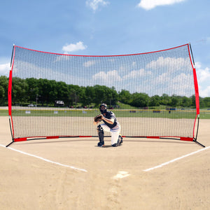 Sports Barricade Net | 16x10ft Portable Ball Backstop | Carry Bag Included for Baseball, Soccer, Lacrosse