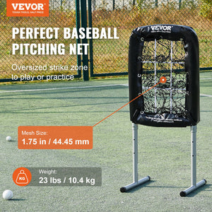 Baseball Softball Pitching Net 9 Hole | 21"x29" Training Net with Strike Zones