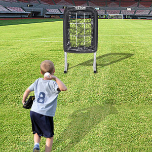 Baseball Softball Pitching Net 9 Hole | 21"x29" Training Net with Strike Zones
