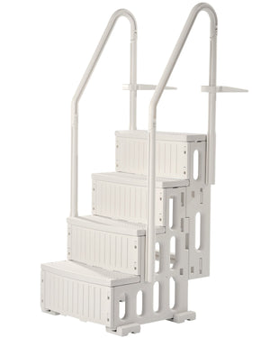 Pool Ladder | 4-Step White Robust Design | Dual Handrails for 122–137cm Pools