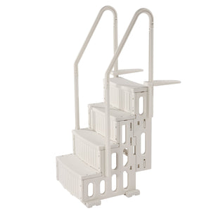 Pool Ladder | 4-Step White Robust Design | Dual Handrails for 122–137cm Pools