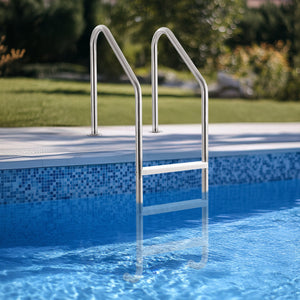 Stainless Steel Pool Ladder | 3-Step with 2 Handrails | 1219–1371mm Pools