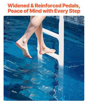 Pool Ladder | 4-Step Double Handrails for 122–137cm Deck Pools