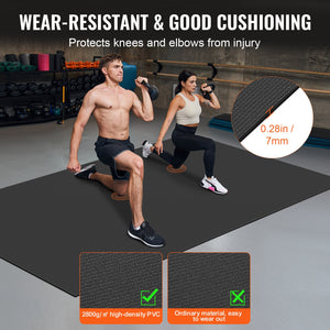 Exercise Mat 10x6FT | Non-Slip High Density Yoga Mat with Bag & Strap | For Home Yoga, Pilates & Floor Workouts | Unisex