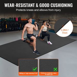 Exercise Mat 12x6FT | Non-Slip High Density Yoga Mat with Bag & Strap | For Home Yoga, Pilates & Floor Workouts | Unisex