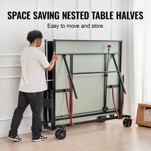 Ping Pong Table | Foldable Indoor/Outdoor Tennis Table with Net