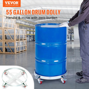 Drum Dolly 2 Pack 250L | Heavy Duty Steel Frame Barrel Carts with Swivel Casters | 454kg Capacity | For Drum Handling