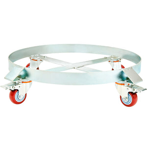 Drum Dolly 2 Pack 250L | Heavy Duty Steel Frame Barrel Carts with Swivel Casters | 454kg Capacity | For Drum Handling