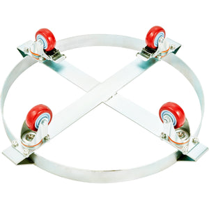 Drum Dolly 2 Pack 250L | Heavy Duty Steel Frame Barrel Carts with Swivel Casters | 454kg Capacity | For Drum Handling