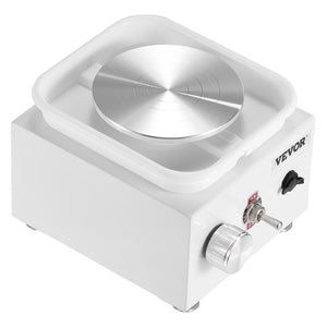 Mini Pottery Wheel | 0–320RPM Electric Ceramic Machine | White