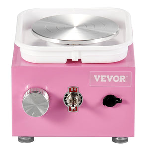 Mini Pottery Wheel | Electric Ceramic Wheel Machine | 0–320RPM | Pink