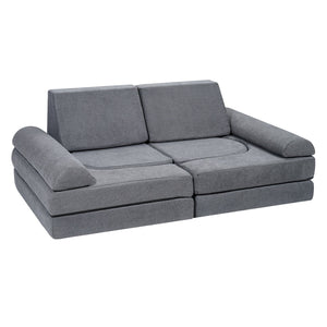 Modular Kids Play Couch | 10-Piece Grey Toddler Sofa Set