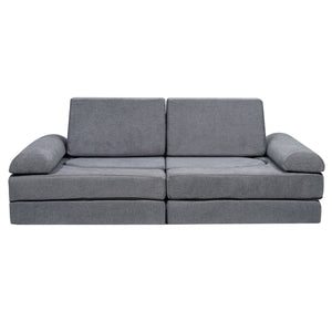Modular Kids Play Couch | 10-Piece Grey Toddler Sofa Set