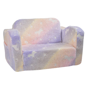 Foldable Baby Chair | 2-in-1 Lounger Sofa | Glow-in-the-Dark Kids Seat