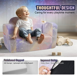 Foldable Baby Chair | 2-in-1 Lounger Sofa | Glow-in-the-Dark Kids Seat
