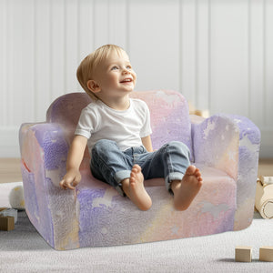 Foldable Baby Chair | 2-in-1 Lounger Sofa | Glow-in-the-Dark Kids Seat