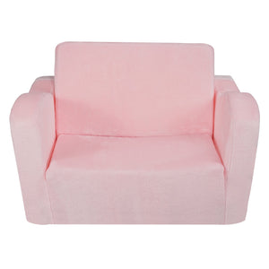 Baby Chair Sofa | Foldable 2-in-1 Lounger | Comfy Pink Design