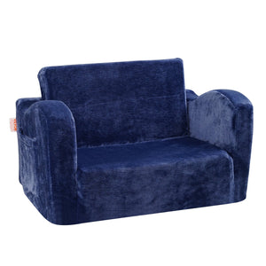 Baby Chair Sofa | Foldable 2-in-1 Lounger | Comfy Blue Design