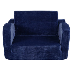 Baby Chair Sofa | Foldable 2-in-1 Lounger | Comfy Blue Design