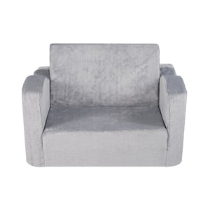 Baby Lounger Sofa | 2-in-1 Foldable Couch & Chair | Grey