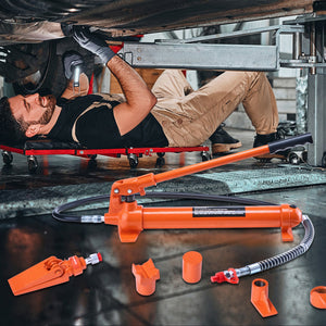 Hydraulic Jack Kit | 12 Ton Porta Power with Air Pump, Lift Ram & Body Frame Repair Tools