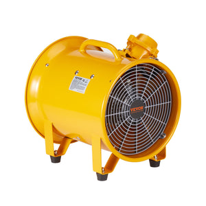 Portable Ventilator 12 Inch | 550W Cylinder Exhaust Fan | 2500CFM Industrial Blower with 3m Cord for Dust & Smoke Removal
