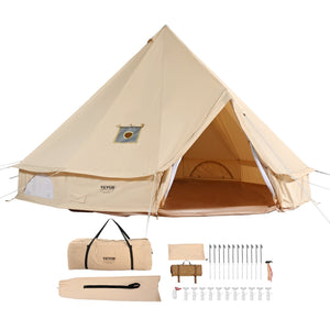 Canvas Bell Tent | 4m 4-Season Yurt with Stove Jack
