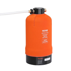 RV Water Softener 16,000 Grain | Portable Softener with Brass Fittings & Hose | For RVs, Boats & Car Washing