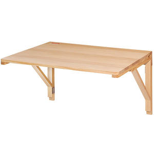 Wall Mounted Folding Table 31.5"x23.58"x17.24" | Solid Wood Floating Drop Leaf Desk | For Dining, Laundry & Office