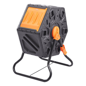 Compost Bin 18.5 Gal | Rotating Outdoor Tumbler with Sliding Door