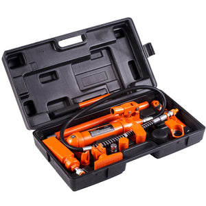 Porta Power Hydraulic Jack 4 Ton | 1.2m Oil Hose | Auto Body Frame Repair Kit with Storage Case | 8800lbs Capacity