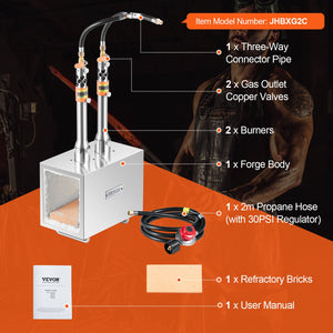 Propane Forge | 2 Burner Metal Knife Farrier Forge