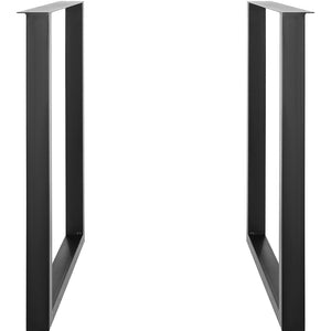 Adjustable Furniture Legs 711.2mm | Heavy Duty Steel Desk Legs Set of 2 | 453.6kg Load Capacity | Quick Install Black Finish