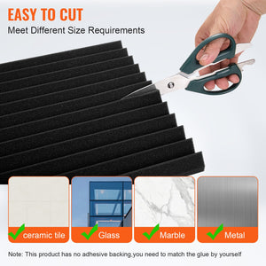 Acoustic Foam Panels | 80-Pack 12"x12"x1" Soundproof Tiles