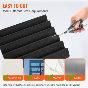 Acoustic Foam Panels | 36-Pack 12x12x2" for Soundproofing