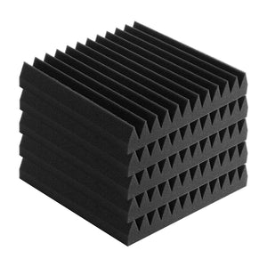 Acoustic Foam Panels | 50-Pack 12x12x2" for Studio Wall & Ceiling