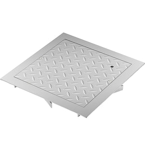 Recessed Manhole Cover 11.8"x11.8" | Galvanized Steel Square Cover & Frame | Sealed Design